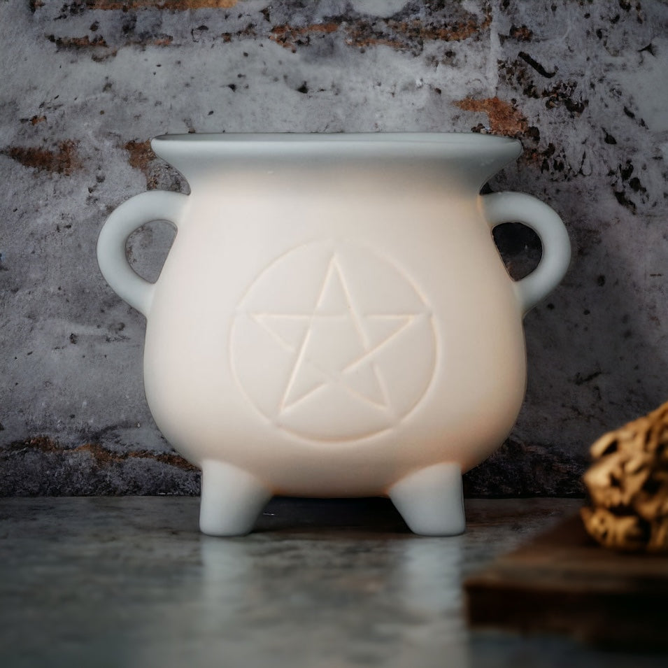 Hvid Pentagram Duftlampe